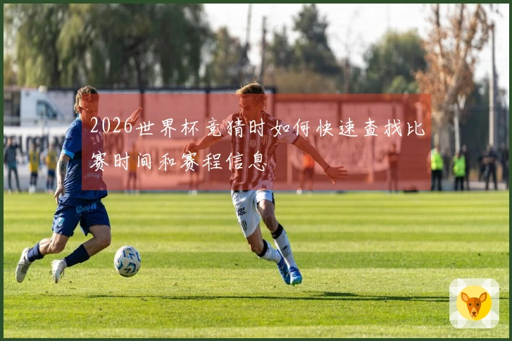 2026世界杯竞猜时如何快速查找比赛时间和赛程信息